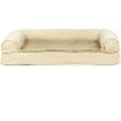 FurHaven Plush & Suede Cooling Gel Top Sofa Pet Bed - Clay (Small)