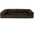 FurHaven Plush & Suede Full Support Sofa Pet Bed - Espresso (Small)