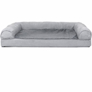 FurHaven Plush & Suede Full Support Sofa Pet Bed - Gray (Small)