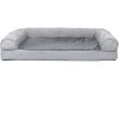 FurHaven Plush & Suede Full Support Sofa Pet Bed - Gray (Small)