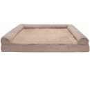 FurHaven Plush & Suede Memory Top Sofa Pet Bed - Almondine (Jumbo)