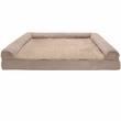 FurHaven Plush & Suede Memory Top Sofa Pet Bed - Almondine (Jumbo Plus)