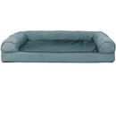 FurHaven Plush & Suede Memory Top Sofa Pet Bed - Deep Pool (Small)