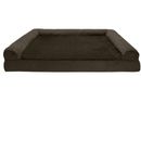 FurHaven Plush & Suede Memory Top Sofa Pet Bed - Espresso (Jumbo Plus)