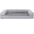 FurHaven Plush & Suede Memory Top Sofa Pet Bed - Gray (Jumbo Plus)