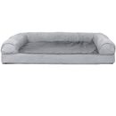 FurHaven Plush & Suede Memory Top Sofa Pet Bed - Gray (Jumbo Plus)
