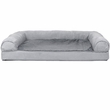 FurHaven Plush & Suede Memory Top Sofa Pet Bed - Gray (Medium)