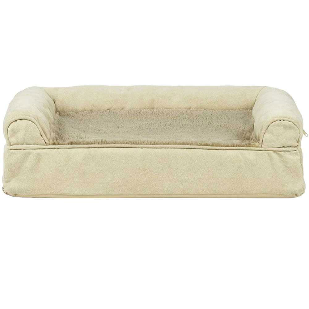 FURHAVEN-PLUSH-SUEDE-ORTHOPEDIC-BED-CLAY-MEDIUM
