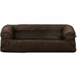 FurHaven Plush & Suede Orthopedic Sofa Pet Bed - Espresso (Large)