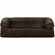 FurHaven Plush & Suede Orthopedic Sofa Pet Bed - Espresso (Small)