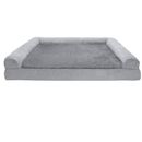 FurHaven Plush & Suede Orthopedic Sofa Pet Bed - Gray (Jumbo Plus)