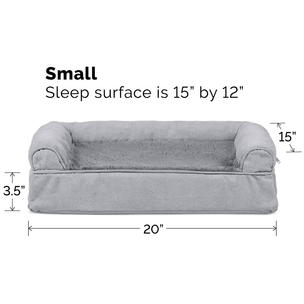 FURHAVEN-PLUSH-SUEDE-ORTHOPEDIC-BED-GRAY-SMALL