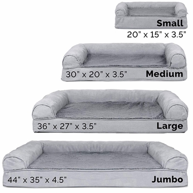 FURHAVEN-PLUSH-SUEDE-ORTHOPEDIC-BED-GRAY-SMALL