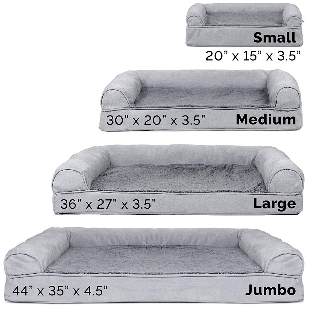 FURHAVEN-PLUSH-SUEDE-ORTHOPEDIC-BED-GRAY-SMALL