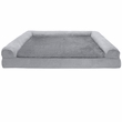 FurHaven Plush & Suede Pillow Sofa Pet Bed - Gray (Jumbo)