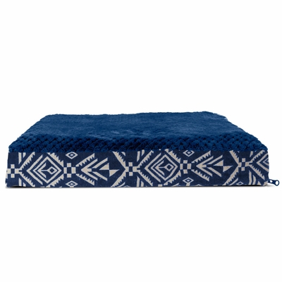 FURHAVEN-KILIM-ORTHOPEDIC-BED-INDIGO-ESPRESSO-EXTRA-LARGE