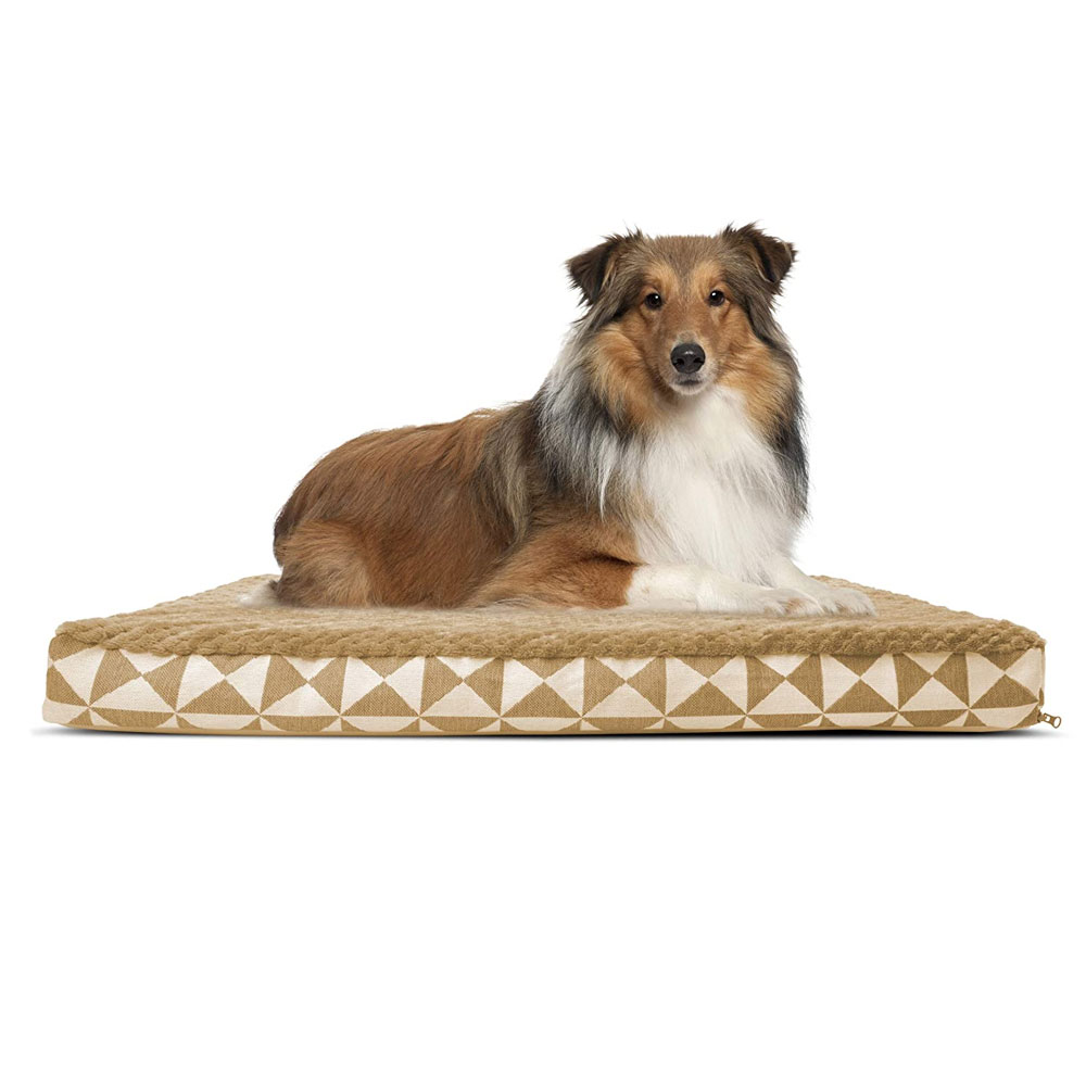 FURHAVEN-KILIM-ORTHOPEDIC-BED-LATTE-MEDIUM