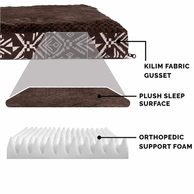 FURHAVEN-KILIM-ORTHOPEDIC-BED-ESPRESSO-LARGE
