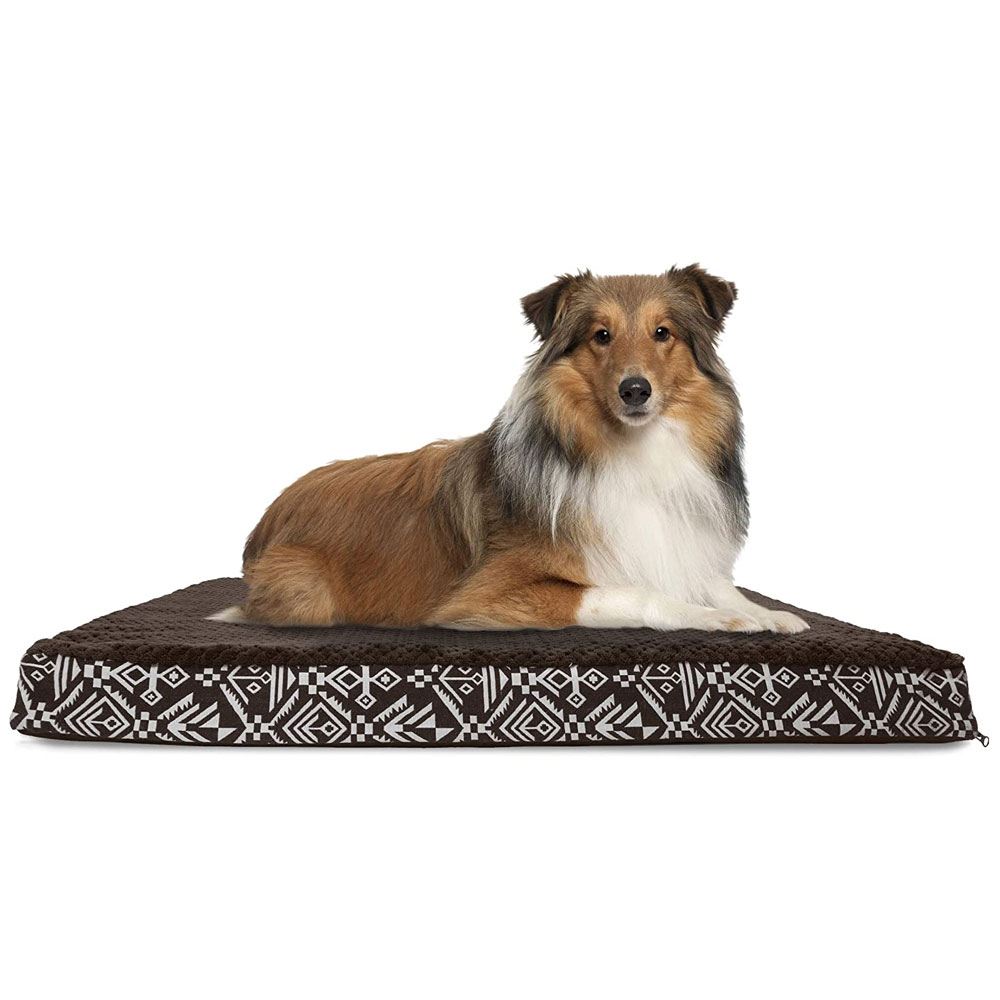 FURHAVEN-KILIM-ORTHOPEDIC-BED-ESPRESSO-MEDIUM