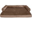 FurHaven Plush & Velvet Comfy Couch Orthopedic Sofa-Style Pet Bed - Almondine (Large)