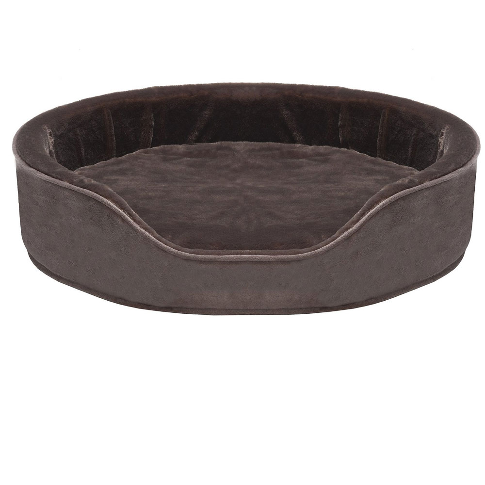 FurHaven Plush & Velvet Oval Pet Bed