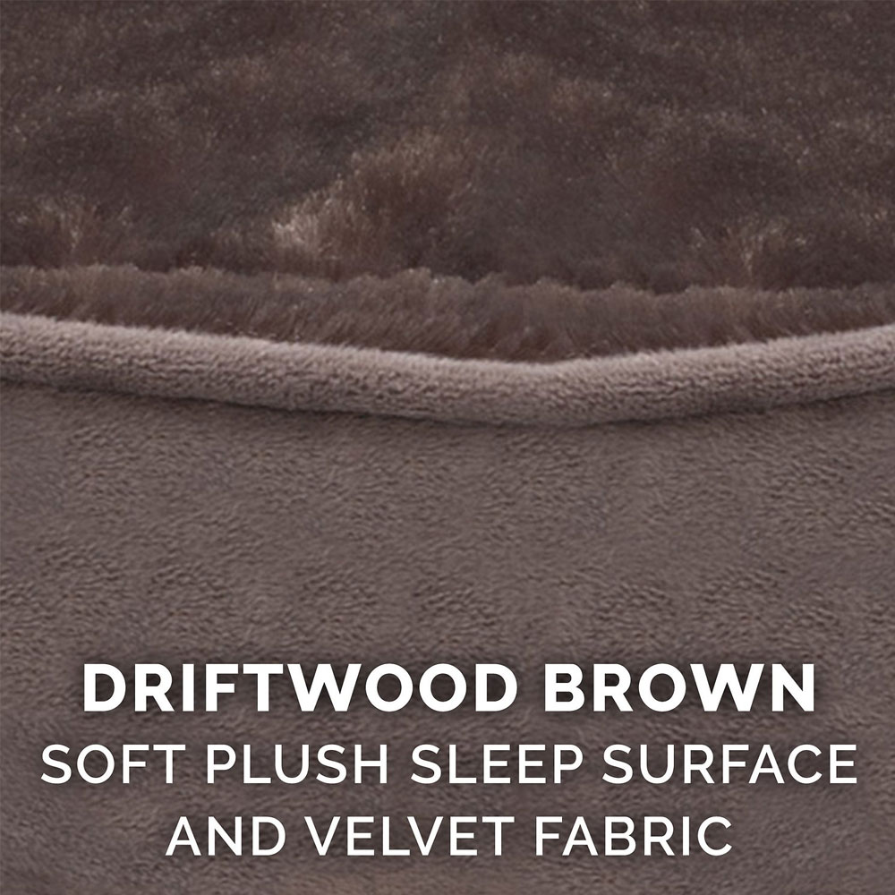 FURHAVEN-PLUSH-VELVET-OVAL-PET-BED-DRIFTWOOD-BROWN-SM