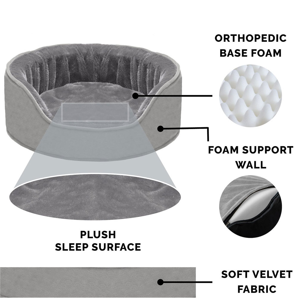 FURHAVEN-PLUSH-VELVET-OVAL-PET-BED-SMOKE-GRAY-MED