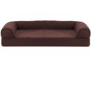 FurHaven Quilted Cooling Gel Top Sofa Pet Bed - Coffee (Medium)