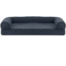 FurHaven Quilted Cooling Gel Top Sofa Pet Bed - Iron Gray  (Medium)