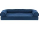 FurHaven Quilted Cooling Gel Top Sofa Pet Bed - Navy (Jumbo Plus)