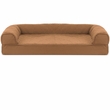 FurHaven Quilted Cooling Gel Top Sofa Pet Bed - Toasted Brown (Small)