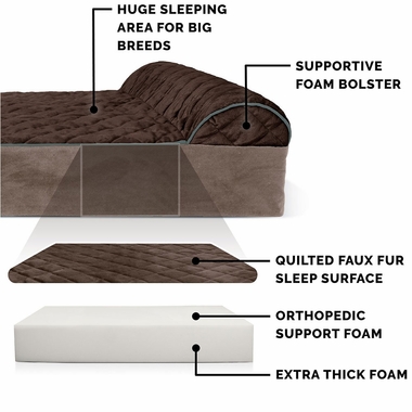 QUILTED-FAUXFUR-VELVET-GOLIATH-CHAISE-PTBED-ESPRESSO-XXLG