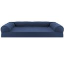 FurHaven Quilted Full Support Sofa Pet Bed - Navy (Jumbo Plus)