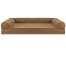 FurHaven Quilted Full Support Sofa Pet Bed - Toasted Brown (Jumbo Plus)
