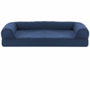 FurHaven Quilted Memory Top Sofa Pet Bed - Navy (Jumbo Plus)