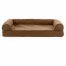 FurHaven Quilted Memory Top Sofa Pet Bed - Toasted Brown (Jumbo Plus)