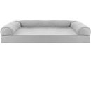 FurHaven Quilted Orthopedic Sofa Pet Bed - Silver Gray (Jumbo Plus)