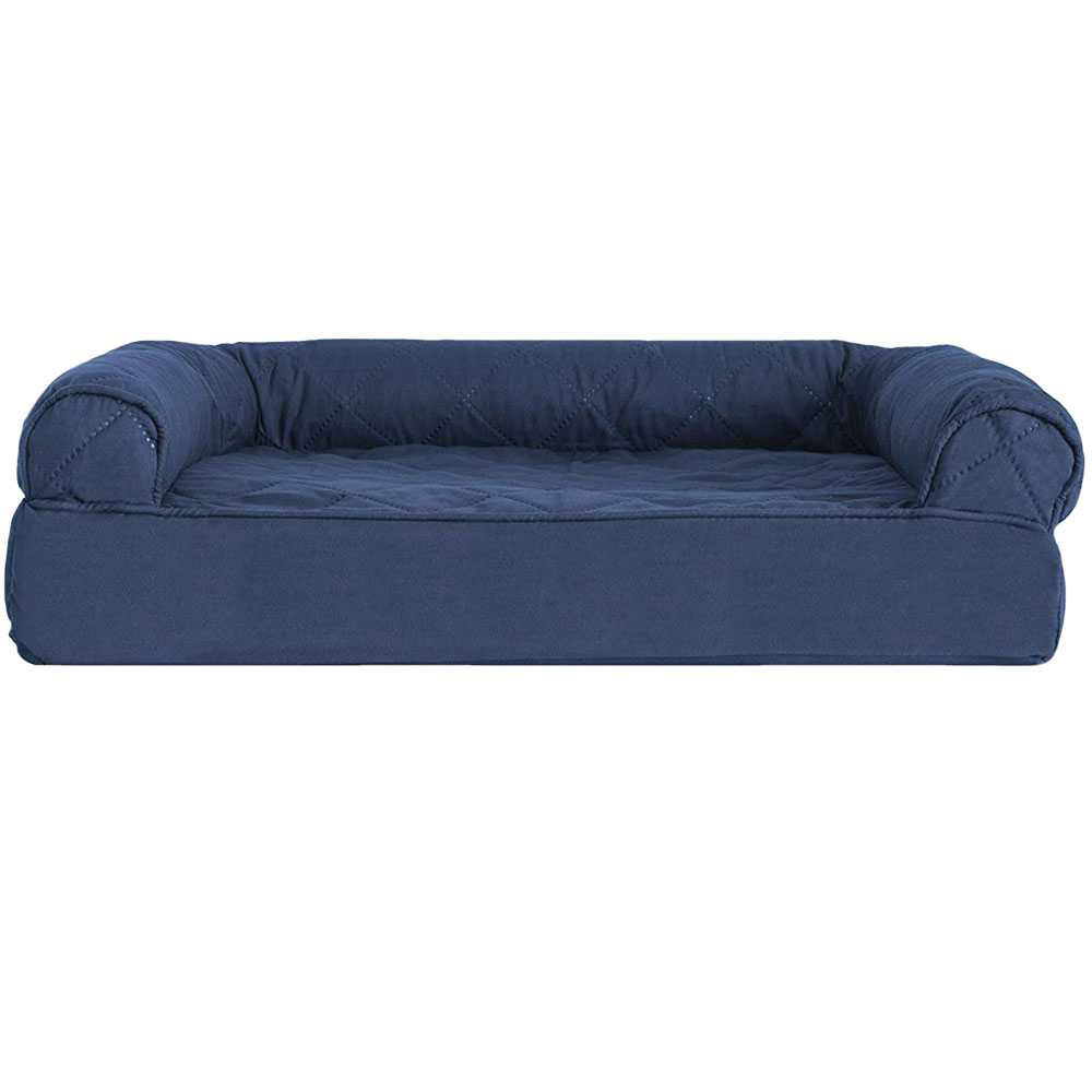 FURHAVEN-QUILTED-ORTHOPEDIC-BED-NAVY-LARGE