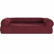 FurHaven Quilted Orthopedic Sofa Pet Bed - Wine Red (Small)