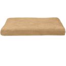Furhaven Quilted Suede Deluxe Cooling Gel Top Pet Bed - Camel (Medium)