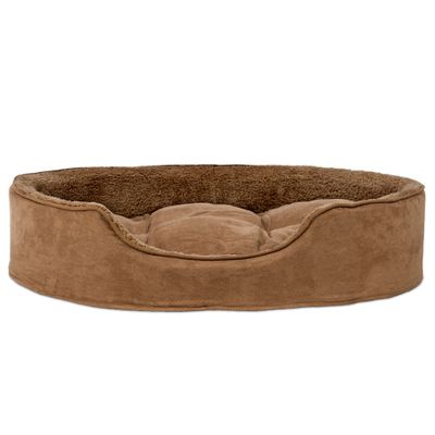 FURHAVEN-SNUGGLE-TERRYSUEDE-OVAL-PETBD-CAMEL-XLG