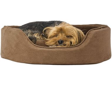 FURHAVEN-SNUGGLE-TERRYSUEDE-OVAL-PETBD-CAMEL-XLG
