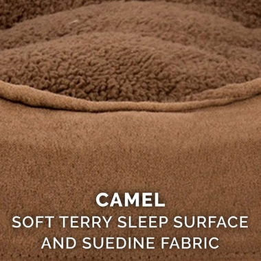 FURHAVEN-SNUGGLE-TERRYSUEDE-OVAL-PETBD-CAMEL-XLG