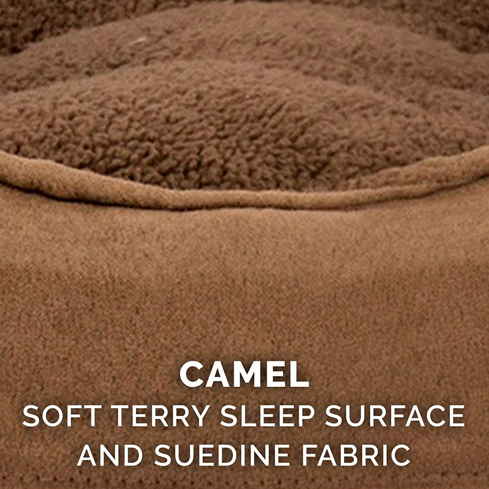 FURHAVEN-SNUGGLE-TERRYSUEDE-OVAL-PETBD-CAMEL-XLG