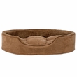 FurHaven Snuggle Terry & Suede Oval Pet Bed - Camel (Jumbo)