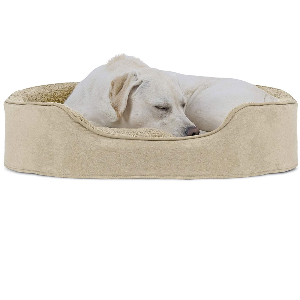 FURHAVEN-SNUGGLE-TERRYSUEDE-OVAL-PETBD-CLAY-SM