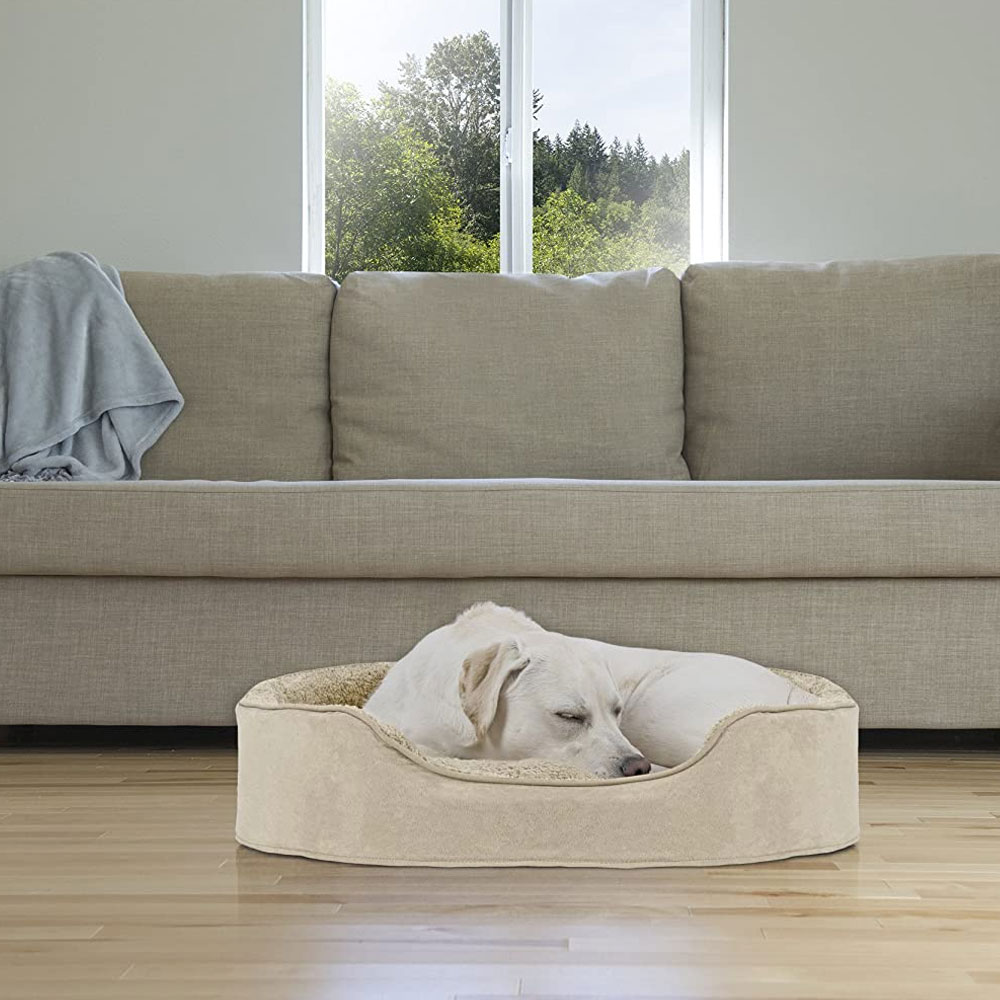 FURHAVEN-SNUGGLE-TERRYSUEDE-OVAL-PETBD-CLAY-SM