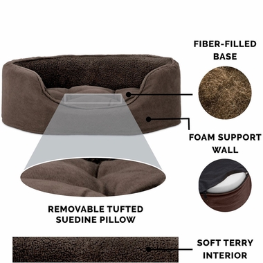FURHAVEN-SNUGGLE-TERRYSUEDE-OVAL-PETBD-ESPRESSO-XLG