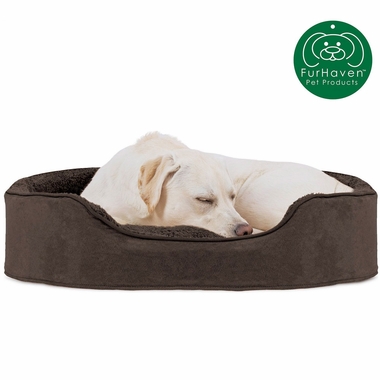 FURHAVEN-SNUGGLE-TERRYSUEDE-OVAL-PETBD-ESPRESSO-LG