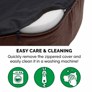 FURHAVEN-SNUGGLE-TERRYSUEDE-OVAL-PETBD-ESPRESSO-LG